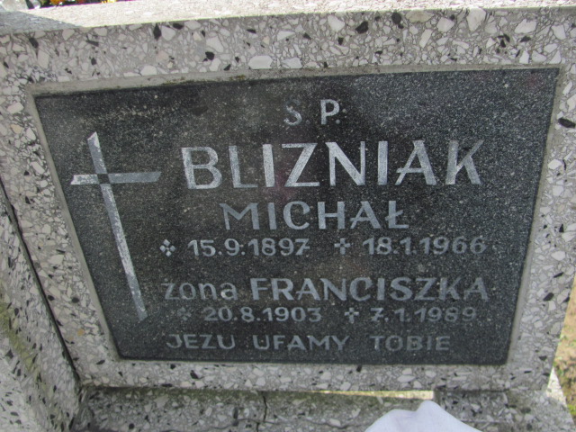 Michał Bliźniak 1897 Wieprz - Gierałtowice - Grobonet - Wyszukiwarka osób pochowanych