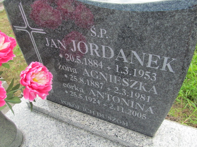 Antonina Jordanek 1924 Wieprz - Gierałtowice - Grobonet - Wyszukiwarka osób pochowanych
