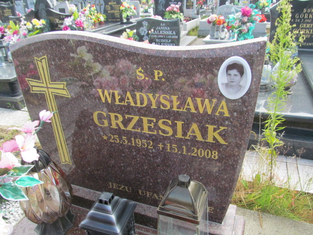 Władysława Grzesiak 1952 Wieprz - Gierałtowice - Grobonet - Wyszukiwarka osób pochowanych